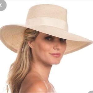 Eric Javits Daphne cream wide brim Fedora